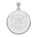 Sterling Silver Rhodium-plated LogoArt Baylor University Extra Large Disc Pendant