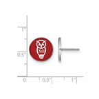 Sterling Silver Rhodium-plated LogoArt Chi Omega Sorority Symbol Color Enamel Post Earrings