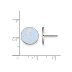 Sterling Silver Rhodium-plated LogoArt Delta Delta Delta Sorority Symbol Color Enamel Post Earrings
