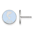 Sterling Silver Rhodium-plated LogoArt Delta Delta Delta Sorority Symbol Color Enamel Post Earrings
