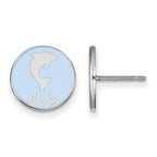 Sterling Silver Rhodium-plated LogoArt Delta Delta Delta Sorority Symbol Color Enamel Post Earrings