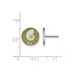 Sterling Silver Rhodium-plated LogoArt Kappa Delta Sorority Symbol Color Enamel Post Earrings
