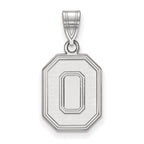 Sterling Silver Rhodium-plated LogoArt The Ohio State University Letter O Medium Pendant