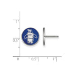 Sterling Silver Rhodium-plated LogoArt Theta Phi Alpha Sorority Symbol Color Enamel Post Earrings
