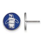 Sterling Silver Rhodium-plated LogoArt Theta Phi Alpha Sorority Symbol Color Enamel Post Earrings