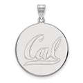 10k White Gold LogoArt University of California Berkeley Extra Large Disc Pendant