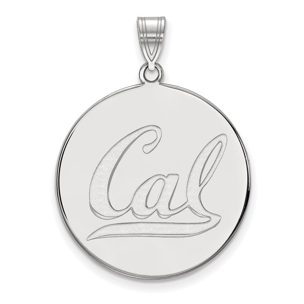 10k White Gold LogoArt University of California Berkeley Extra Large Disc Pendant