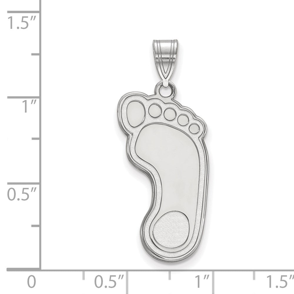 Sterling Silver Rhodium-plated LogoArt University of North Carolina Tar Heel Extra Large Pendant