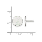 Sterling Silver Rhodium-plated LogoArt Alpha Epsilon Phi Sorority Symbol Color Enamel Post Earrings