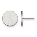 Sterling Silver Rhodium-plated LogoArt Alpha Epsilon Phi Sorority Symbol Color Enamel Post Earrings