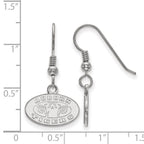 Sterling Silver Rhodium-plated LogoArt Auburn Tigers Extra Small Dangle Wire Earrings