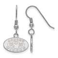 Sterling Silver Rhodium-plated LogoArt Auburn Tigers Extra Small Dangle Wire Earrings