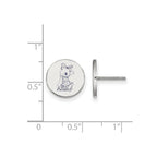 Sterling Silver Rhodium-plated LogoArt Alpha Xi Delta Sorority Symbol Color Enamel Post Earrings