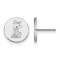 Sterling Silver Rhodium-plated LogoArt Alpha Xi Delta Sorority Symbol Color Enamel Post Earrings