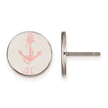 Sterling Silver Rhodium-plated LogoArt Delta Gamma Sorority Symbol Color Enamel Post Earrings