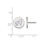 Sterling Silver Rhodium-plated LogoArt Delta Phi Epsilon Sorority Symbol Color Enamel Post Earrings