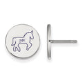 Sterling Silver Rhodium-plated LogoArt Delta Phi Epsilon Sorority Symbol Color Enamel Post Earrings
