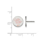 Sterling Silver Rhodium-plated LogoArt Delta Zeta Sorority Symbol Color Enamel Post Earrings