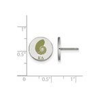 Sterling Silver Rhodium-plated LogoArt Kappa Delta Sorority Symbol Color Enamel Post Earrings