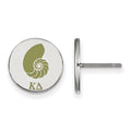 Sterling Silver Rhodium-plated LogoArt Kappa Delta Sorority Symbol Color Enamel Post Earrings