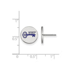 Sterling Silver Rhodium-plated LogoArt Kappa Kappa Gamma Sorority Symbol Color Enamel Post Earrings