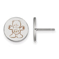 Sterling Silver Rhodium-plated LogoArt Sigma Delta Tau Sorority Symbol Color Enamel Post Earrings