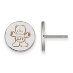 Sterling Silver Rhodium-plated LogoArt Sigma Delta Tau Sorority Symbol Color Enamel Post Earrings