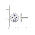 Sterling Silver Rhodium-plated LogoArt Theta Phi Alpha Sorority Symbol Color Enamel Post Earrings