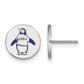 Sterling Silver Rhodium-plated LogoArt Theta Phi Alpha Sorority Symbol Color Enamel Post Earrings