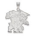 10k White Gold LogoArt University of Kentucky U-K Wildcat Extra Large Pendant