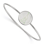 Sterling S. Rh-plated LogoArt Alpha Epsilon Phi Enameled Slip-on Bangle