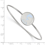 Sterling S. Rh-plated LogoArt Delta Delta Delta Enameled Slip-on Bangle