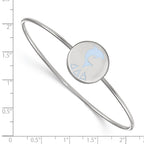 Sterling S. Rh-plated LogoArt Delta Delta Delta Enameled Slip-on Bangle