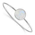 Sterling S. Rh-plated LogoArt Delta Delta Delta Enameled Slip-on Bangle