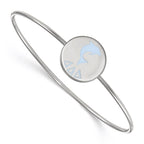 Sterling S. Rh-plated LogoArt Delta Delta Delta Enameled Slip-on Bangle