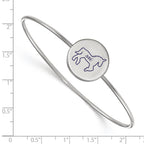 Sterling S. Rh-plated LogoArt Delta Phi Epsilon Enameled Slip-on Bangle