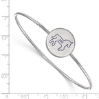 Sterling S. Rh-plated LogoArt Delta Phi Epsilon Enameled Slip-on Bangle