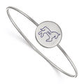 Sterling S. Rh-plated LogoArt Delta Phi Epsilon Enameled Slip-on Bangle