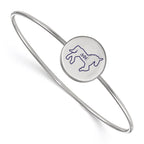 Sterling S. Rh-plated LogoArt Delta Phi Epsilon Enameled Slip-on Bangle