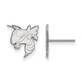 14k White Gold LogoArt Georgia Institute of Technology Yellow Jacket Small Post Earrings