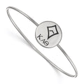 Sterling S. Rh-plated LogoArt Kappa Alpha Theta Enameled Slip-on Bangle