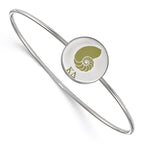 Sterling Silver Rh-plated LogoArt Kappa Delta Enameled Slip-on Bangle