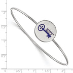 Sterling S. Rh-plated LogoArt Kappa Kappa Gamma Enameled Slip-on Bangle