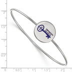 Sterling S. Rh-plated LogoArt Kappa Kappa Gamma Enameled Slip-on Bangle