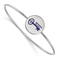 Sterling S. Rh-plated LogoArt Kappa Kappa Gamma Enameled Slip-on Bangle