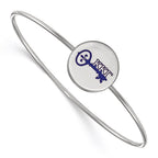Sterling S. Rh-plated LogoArt Kappa Kappa Gamma Enameled Slip-on Bangle