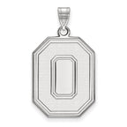 Sterling Silver Rhodium-plated LogoArt The Ohio State University Letter O Extra Large Pendant