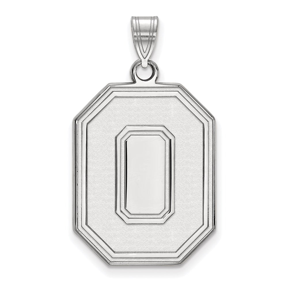 10k White Gold LogoArt The Ohio State University Letter O Extra Large Pendant