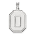 10k White Gold LogoArt The Ohio State University Letter O Extra Large Pendant