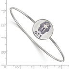 Sterling Silver Rh-plated LogoArt Phi Sigma Sigma Enameled Slip-on Bangle